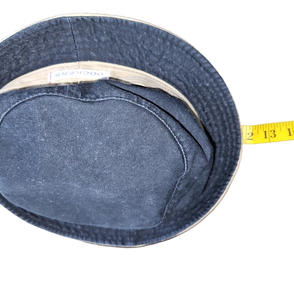 Dockers mens bucket hat. Black with a tan stripe. - Picture 5 of 5
